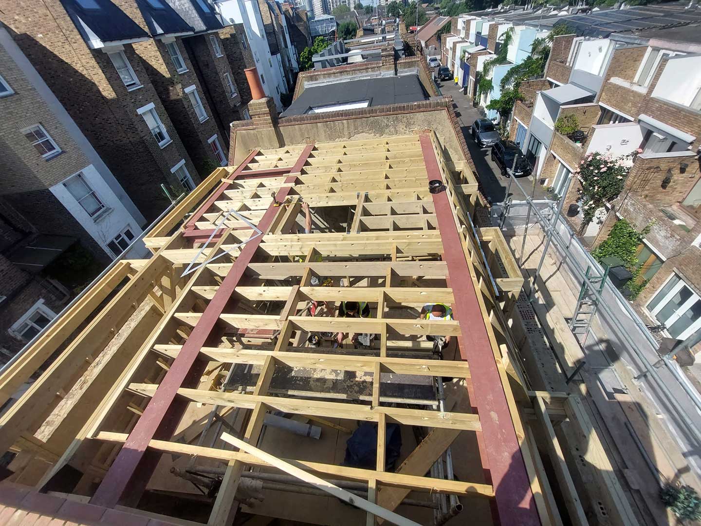 myconos construction roof extention