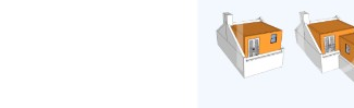 Diagram of a dormer loft conversion