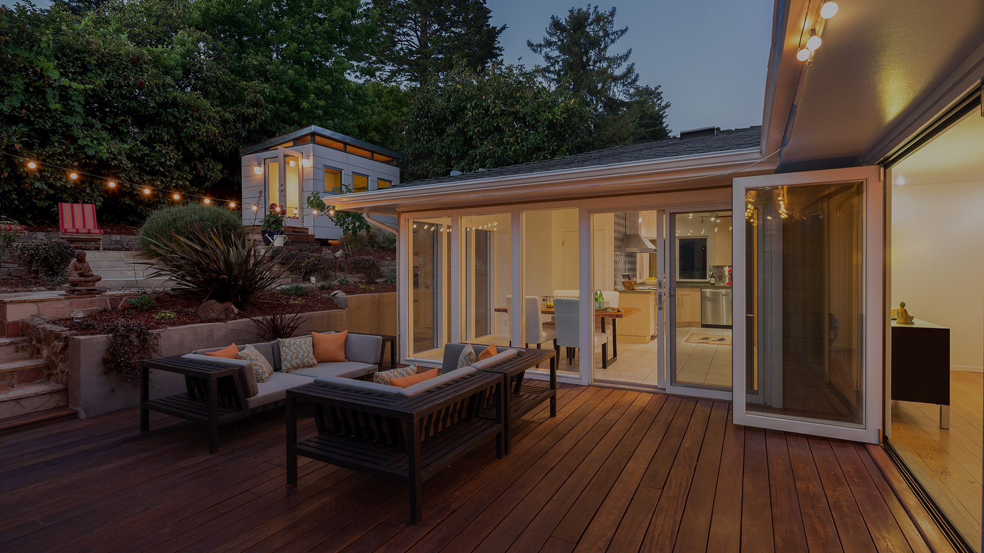 Modern outdoor living space built by MYCONOS Construction Ltd